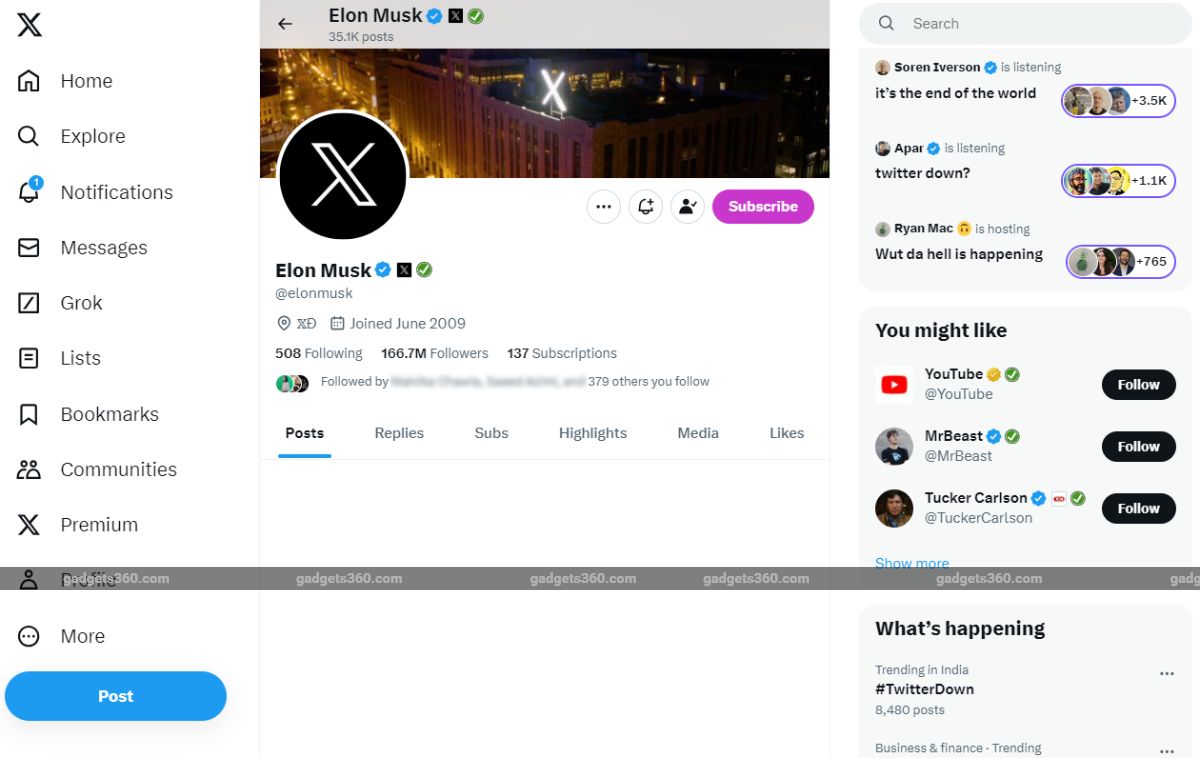x down elonmusk screenshot x elon musk