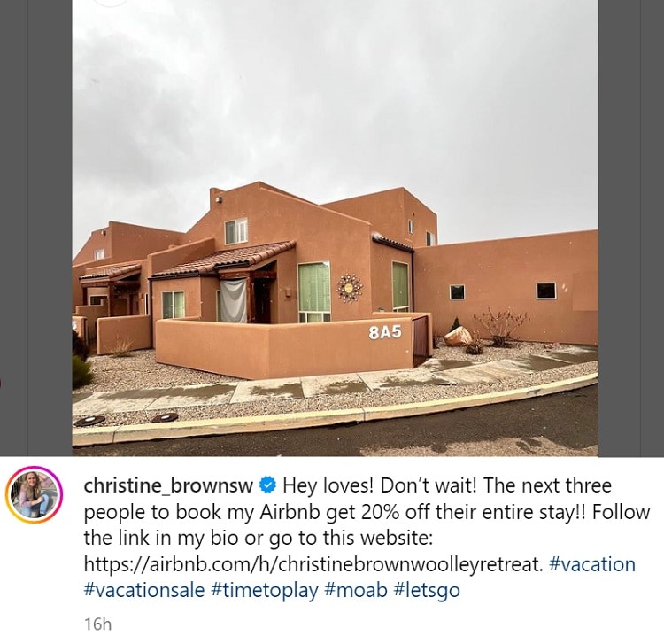 Sister Wives: Christine Brown Airbnb